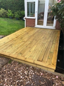 Installing wooden decking Cheshire